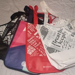 Lot of assorted lululemon bags